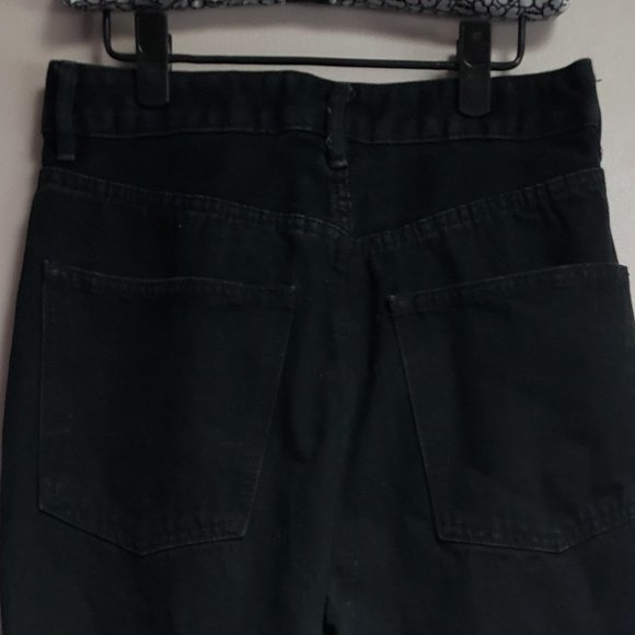Refuge Balck Women's Size 4 Black Distressed Jeans Button up - Pre-Owned - Picture 4 of 6